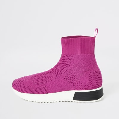 Roze sokvormige sneakers