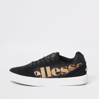 Ellesse – Ostuni – Schwarze Sneakers aus Wildleder