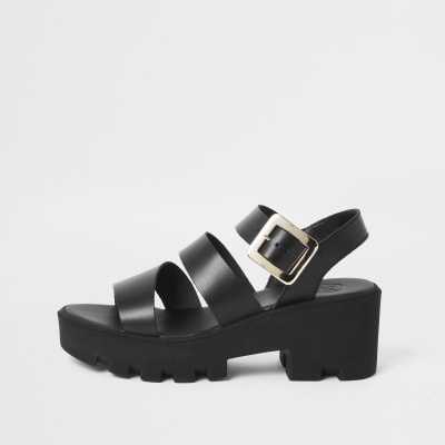 Black cleated sandals