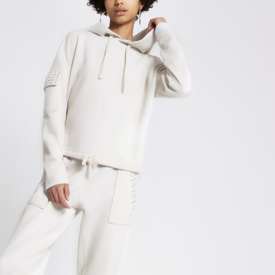 Utility Hoodie in Creme