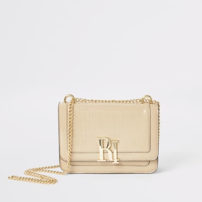 Tasche in Hellbeige mit Prägung