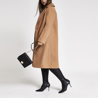 Plus – Langer Mantel in Beige