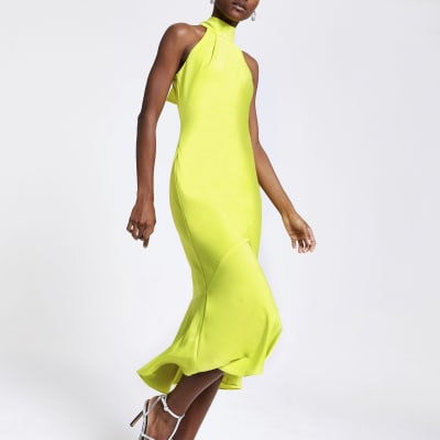 Halter neck dress river island best sale