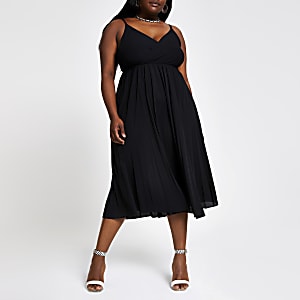Black and White Midi Dress