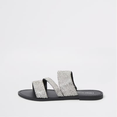 slippers met diamantjes