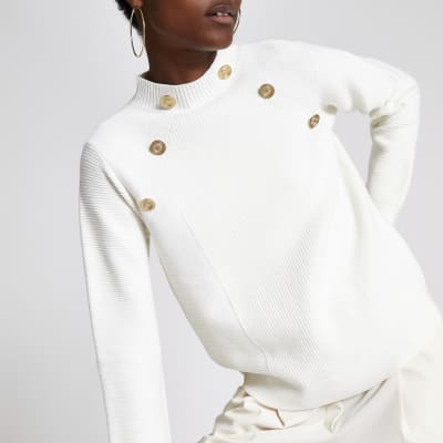 Pullover mit Knopfdetail