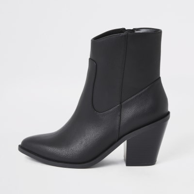 Schwarze Western-Stiefeletten