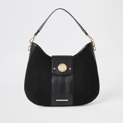 Schwarze Beuteltasche