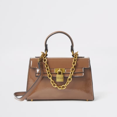 Mini-Tote-Bag in Dunkelbeige