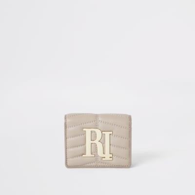 Gesteppte Geldbörse in Creme