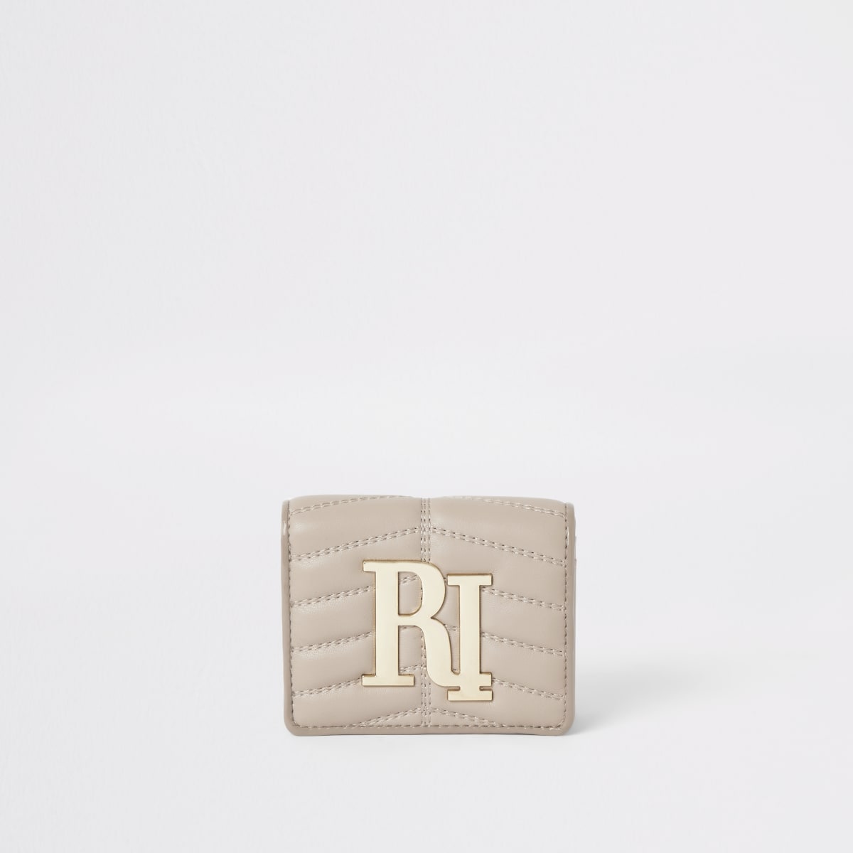 Gesteppte Geldbörse in Creme