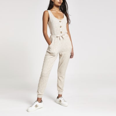Pyjama-Overall in Creme