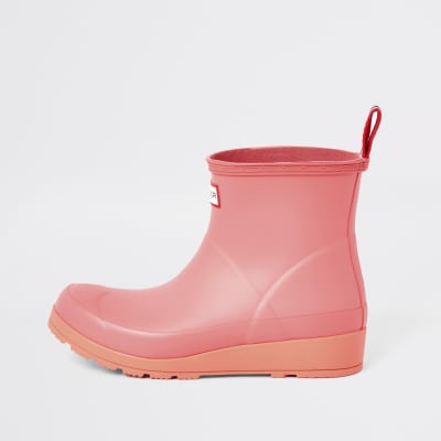 Hunter Original – Bottines en caoutchouc roses 