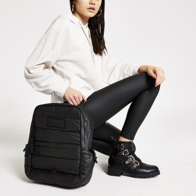 Hunter Originals black padded puffer backpack