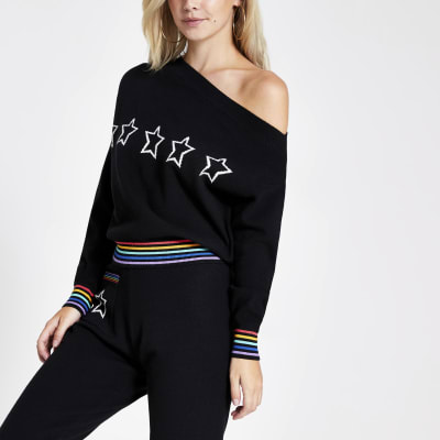 Petite – Schwarzer Pullover