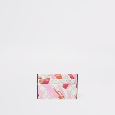 Roze RI kaarthouder met lipstickvlek