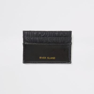 Schwarzes Kartenetui mit RI-Prägung