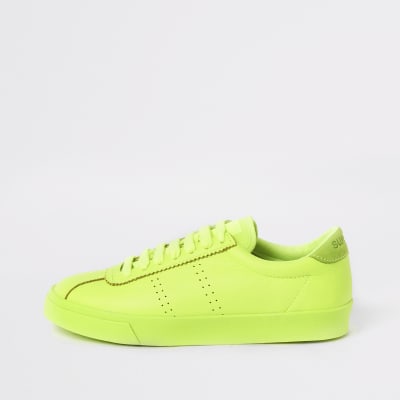 Superga - Baskets de course vert vif à lacets