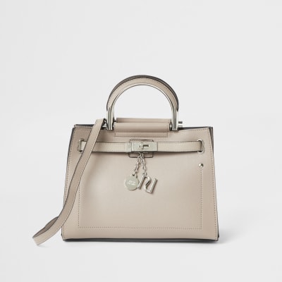 Lichtbeige kleine handtas