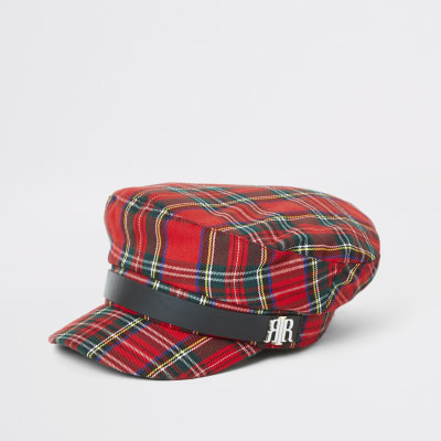 Rode geruite bakerboy-pet