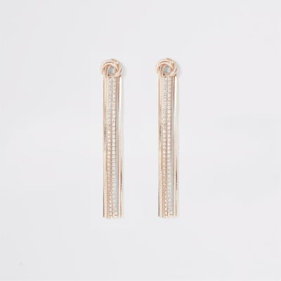 Roségoudkleurige oorbellen met knoop