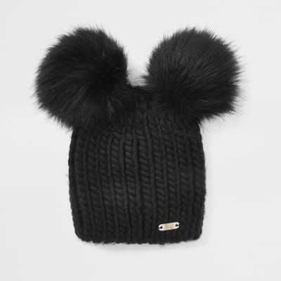 ladies double bobble hat