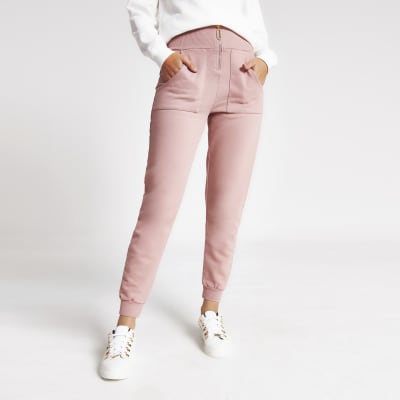 Roze joggingbroek met rits