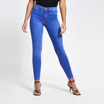 Helderblauwe Molly jegging