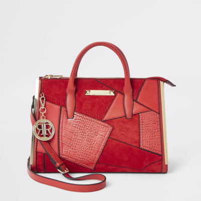 Red cutabout large tote bag