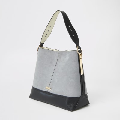 Grey slouch bag