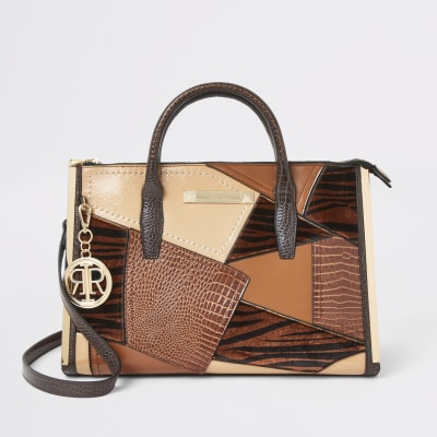 Dark beige large cutabout tote bag