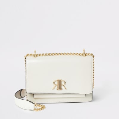 Beige onderarmsatchel met RI-logo