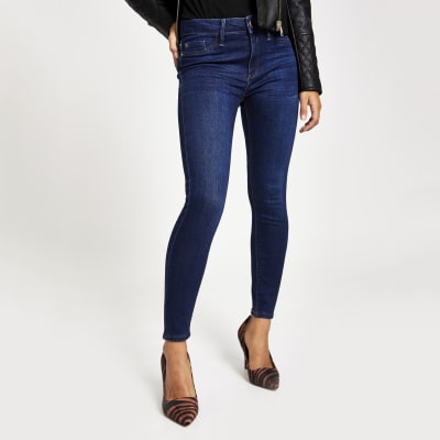 Petite denim mid rise skinny Molly jeggings