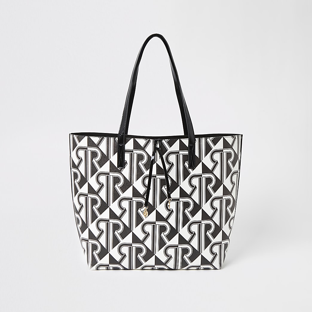 Mono RI monogram print shopper tote bag | River Island