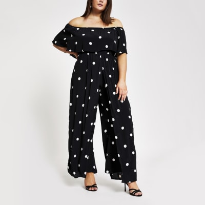 river island spot jumpsuit