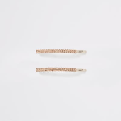 Roségoudkleurige verfraaide haarspeldjes