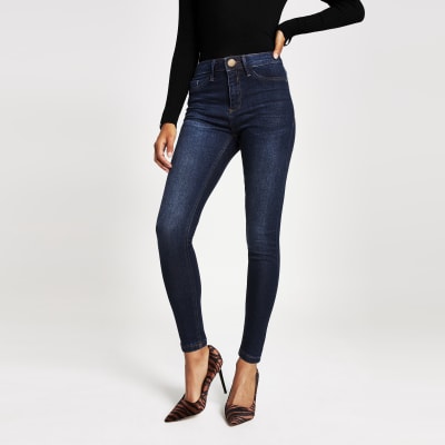 Dark blue Molly mid rise jeggings