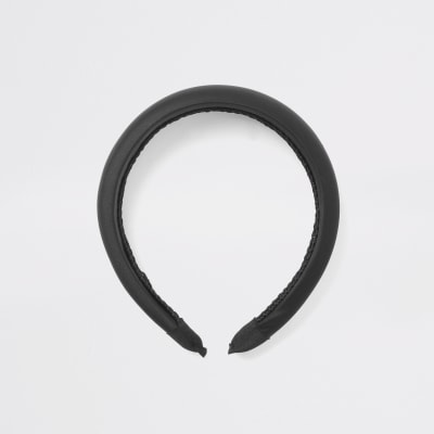 Schwarzes Satin-Haarband