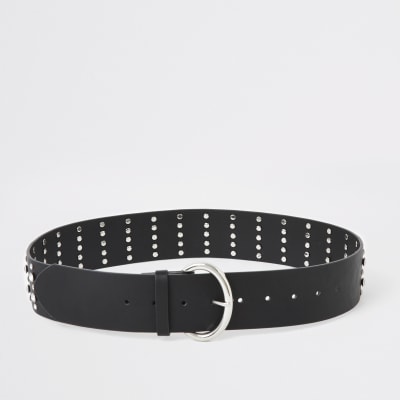 Zwarte tailleriem met studs