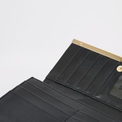 Black glitter swirl cutabout cliptop purse