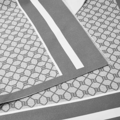 Grey RI monogram scarf