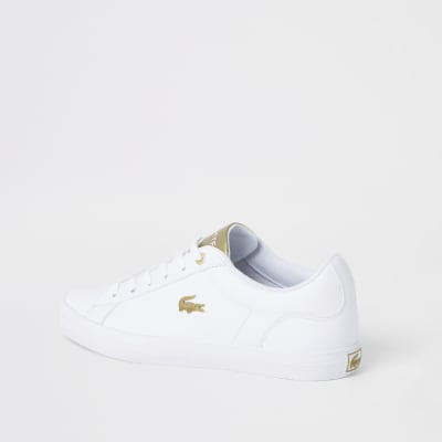 Lacoste white leather Lerond branded trainers