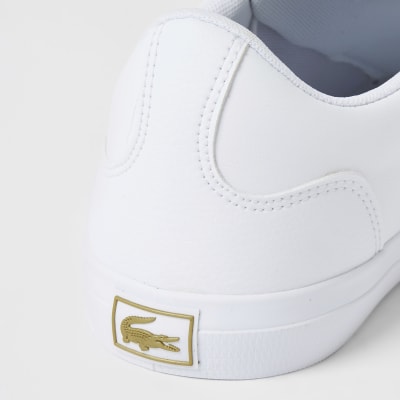 Lacoste white leather Lerond branded trainers