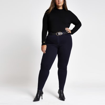 Plus marineblaue Molly-Jeans