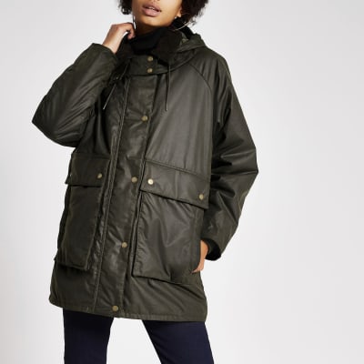 Dua Lipa x Pepe Jeans - Wachsjacke in Khaki