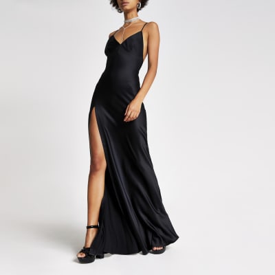 Dua Lipa x Pepe Jeans - Zwarte slipdress