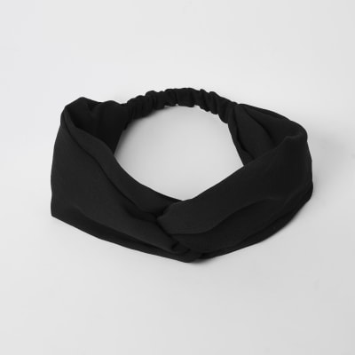 Bandeau noir torsadé 