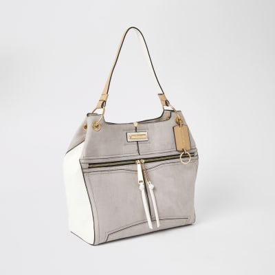 Sac souple utilitaire gris zippé