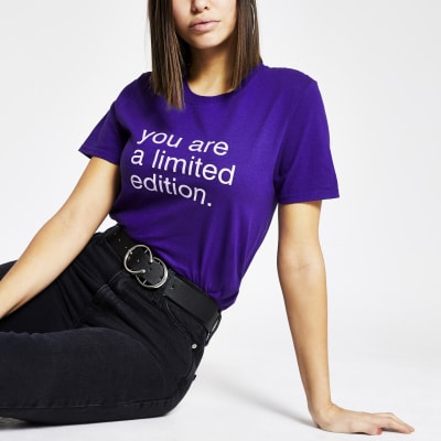 Purple 'You are limited edition' T-shirt