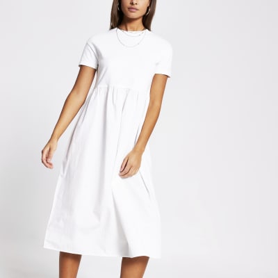 river island white shirt dress